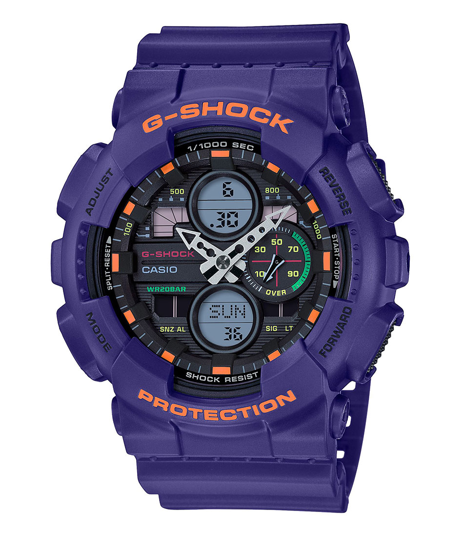 G-SHOCK G Shock Horloges Classic GA 140 6AER Paars online kopen