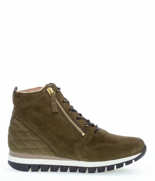 Gabor Sneakers 76.455.33 Comfort Basic Olive Fluff/Gold Gabor Sneakers 76.455.33 Comfort Basic Olive Fluff/Gold