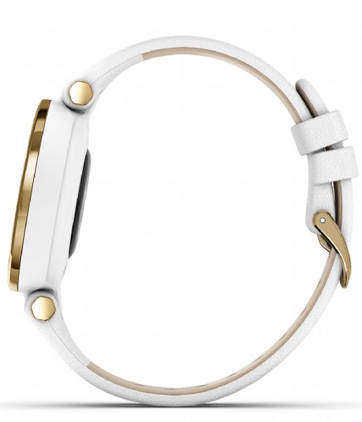 Garmin Smartwatch Lily Classic 14 mm Light gold colored bezel met witte kast