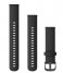 GarminQuick release Silicone watch strap 18 mm Black with slate gray hardware