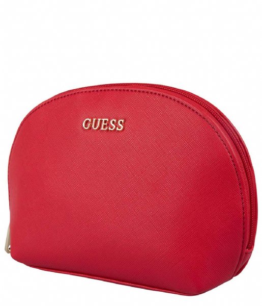 Tub kandidaat Aja Guess Make-up tas Vanille Dome Roman Red | The Little Green Bag