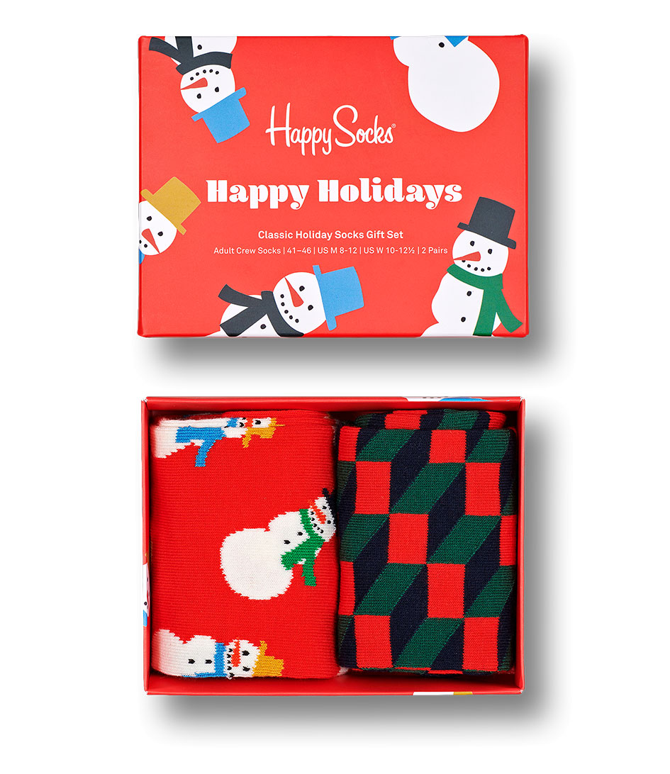 Happy Socks Sokken 2 Pack Snowman Socks Gift Set Rood online kopen