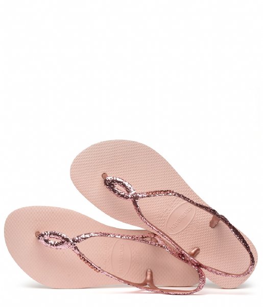 Havaianas Slippers Luna Premium Ii Mini Me Ballet Rose Pink Retro Metallic (5977)