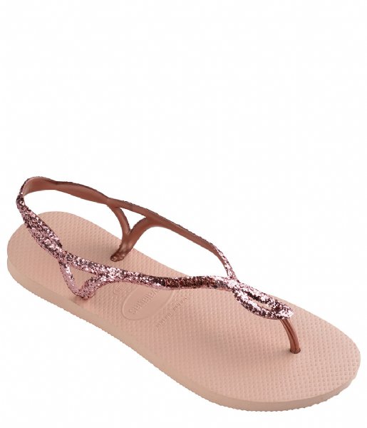 Havaianas Slippers Luna Premium Ii Mini Me Ballet Rose Pink Retro Metallic (5977)