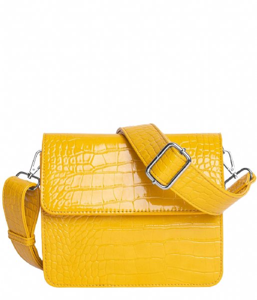 HVISK Crossbodytas Cayman Shiny Strap Bag yellow (018) HVISK Crossbodytas Cayman Shiny Strap Bag yellow (018)