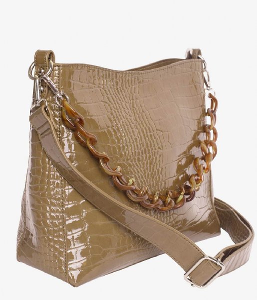 HVISK Handtas Amble Croco olive (086) HVISK Handtas Amble Croco olive (086)