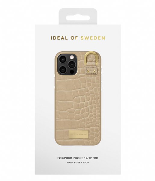 iDeal of Sweden  Fashion Case Atelier iPhone 12/12 Pro Warm Beige Croco (456)