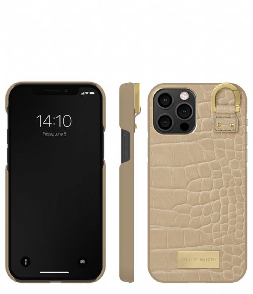 iDeal of Sweden  Fashion Case Atelier iPhone 12/12 Pro Warm Beige Croco (456)