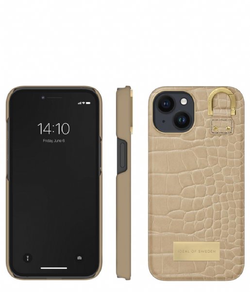 iDeal of Sweden  Fashion Case Atelier iPhone 13/14 Warm Beige Croco (456)