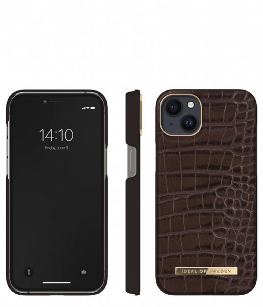 iDeal of Sweden  Atelier Case  iPhone 14 Plus Deep Walnut Croco (455)