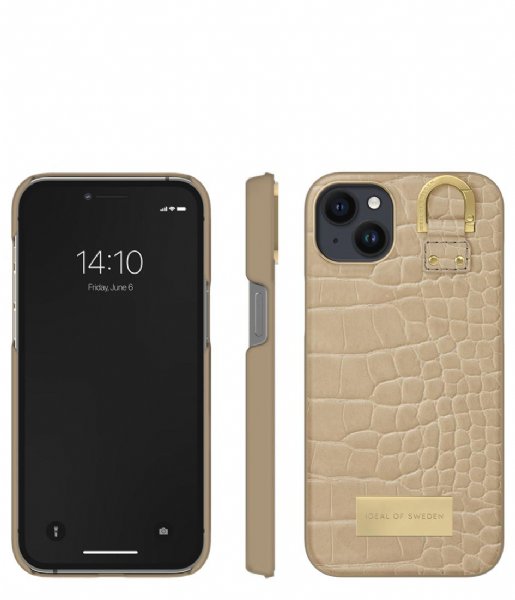 iDeal of Sweden  Fashion Case Atelier iPhone 14 Plus Warm Beige Croco (456)