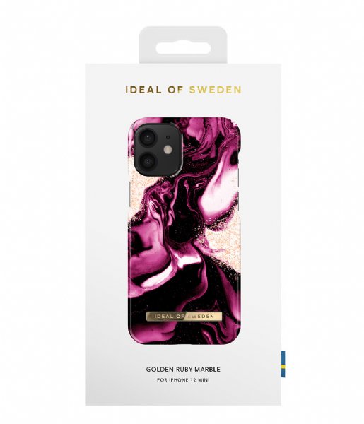 iDeal of Sweden  Fashion Case iPhone 12 Mini Golden Ruby Marble (IDFCAW21-I2054-319)