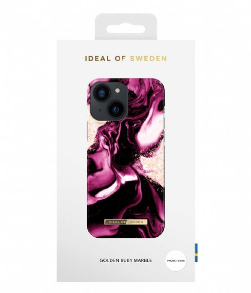 iDeal of Sweden  Fashion Case iPhone 13 Mini Golden Ruby Marble (319)