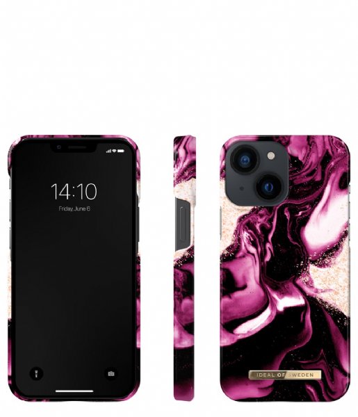 iDeal of Sweden  Fashion Case iPhone 13 Mini Golden Ruby Marble (319)