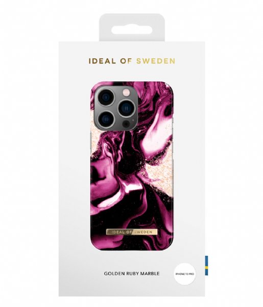 iDeal of Sweden  Fashion Case iPhone 13 Pro Golden Ruby Marble (319)