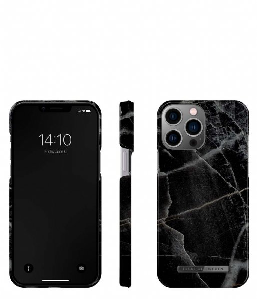iDeal of Sweden  Fashion Case iPhone 13 Pro Max Black Thunder Marble (358)