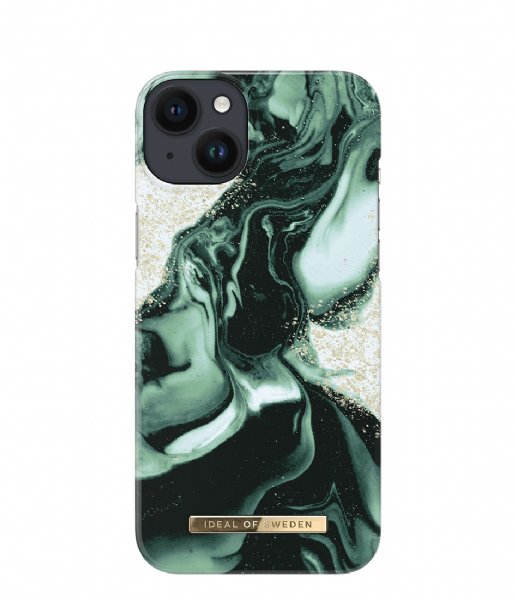 iDeal of Sweden  Fashion Case iPhone 14 Plus Golden Olive Marble (320)