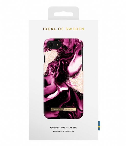 iDeal of Sweden  Fashion Case iPhone 8/7/6/6s/SE Golden Ruby Marble (IDFCAW21-I7-319)
