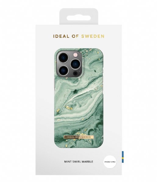 iDeal of Sweden  Fashion Case iPhone 13 Pro Mint Swirl Marble (258)