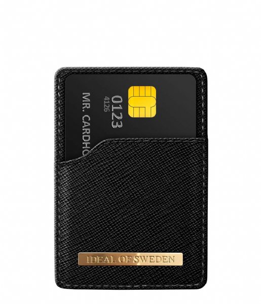 iDeal of Sweden  Magnetic Card Holder Universal Saffiano Black (IDMCH-01)