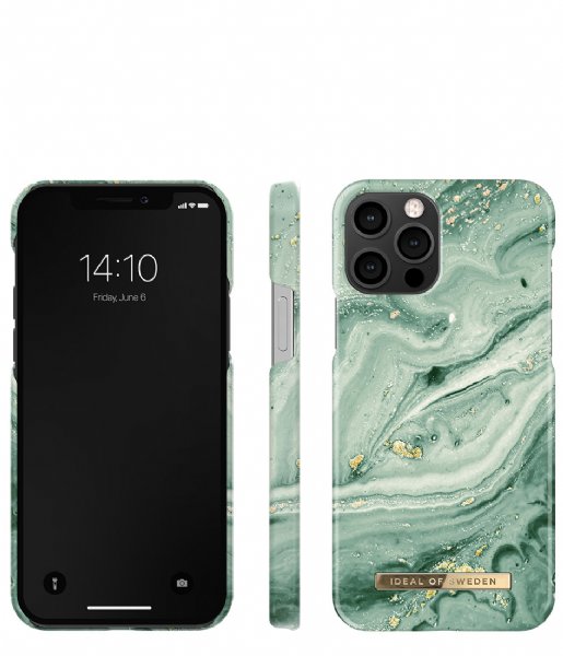 iDeal of Sweden  Fashion Case iPhone 12/12 Pro Mint swirl marble (IDFCSS21-I2061-258)