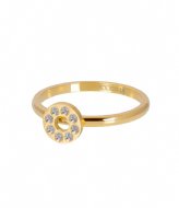 iXXXi Flat Circles Crystal Stone Gold colored