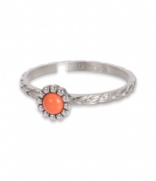 iXXXi Ring Inspired Coral Silver colored (03)