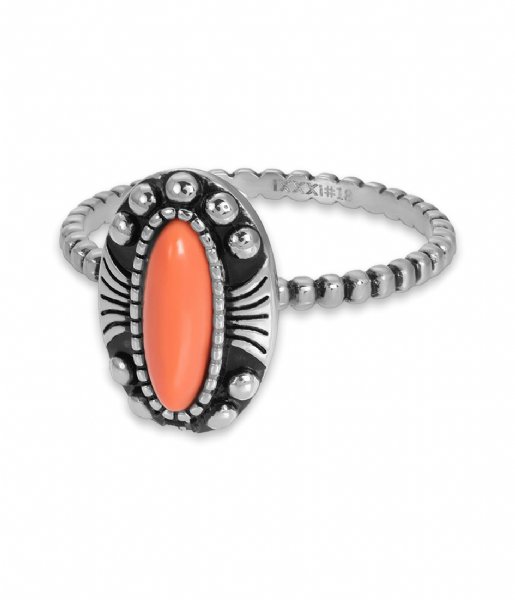 iXXXi Ring Indian Coral Silver colored (03)