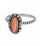 iXXXi Ring Indian Coral Silver colored (03)