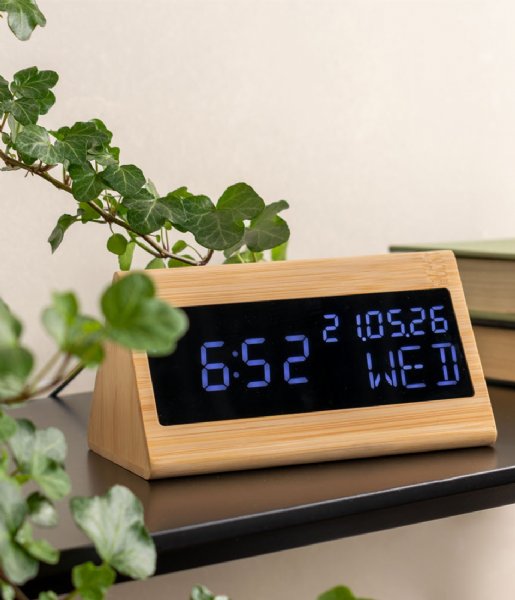 Karlsson Wekker Alarm clock Triangle Bamboo (KA5728)
