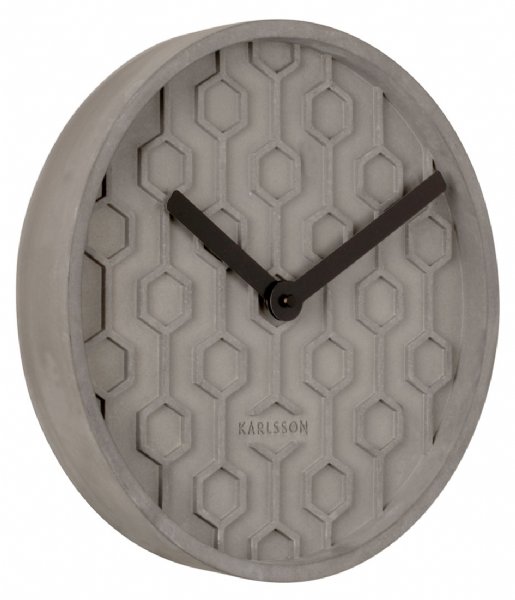 Karlsson  Wall clock Honeycomb concrete Dark Grey (KA5869DG)