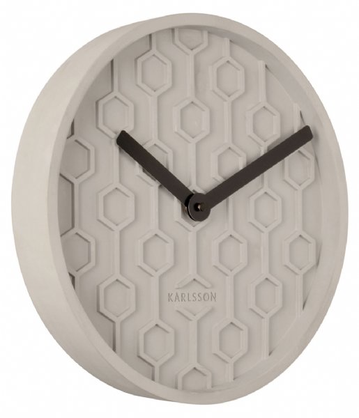 Karlsson  Wall clock Honeycomb concrete Grey (KA5869GY)