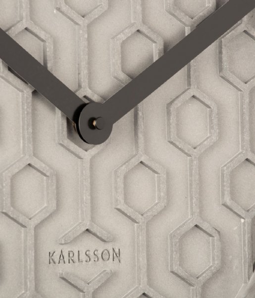 Karlsson  Wall clock Honeycomb concrete Grey (KA5869GY)