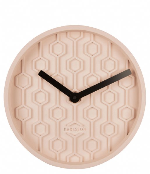 Karlsson  Wall clock Honeycomb concrete Pink (KA5869PI)