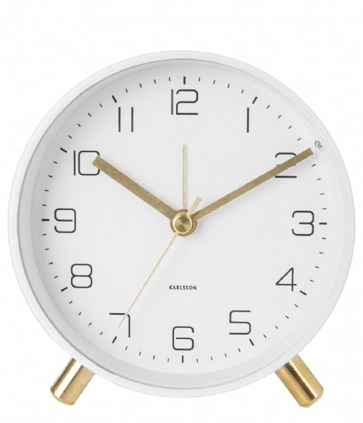 Karlsson  Alarm clock Lofty metal matt D. 11cm White (KA5752WH)