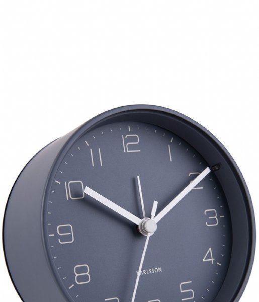 Karlsson Wekker Alarm clock Lofty metal matt, D. 11cm Night Blue (KA5752BL)