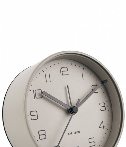Karlsson  Alarm clock Lofty metal matt, D. 11cm Warm Grey (KA5752WG)