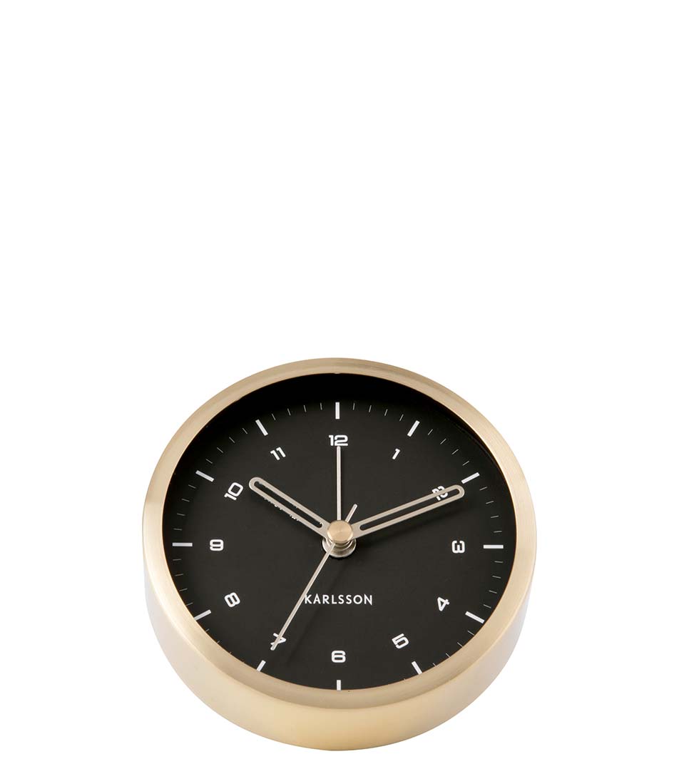 Karlsson Wekker Alarm clock Tinge black dial Design Armando Breeveld