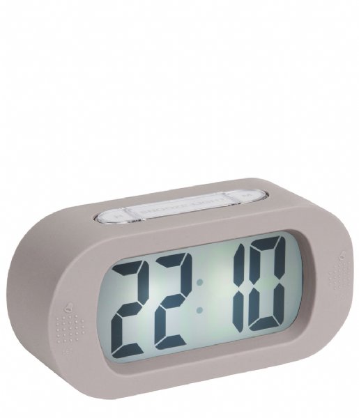 Karlsson Wekker Alarm clock Gummy rubberized Warm grey (KA5753GY)
