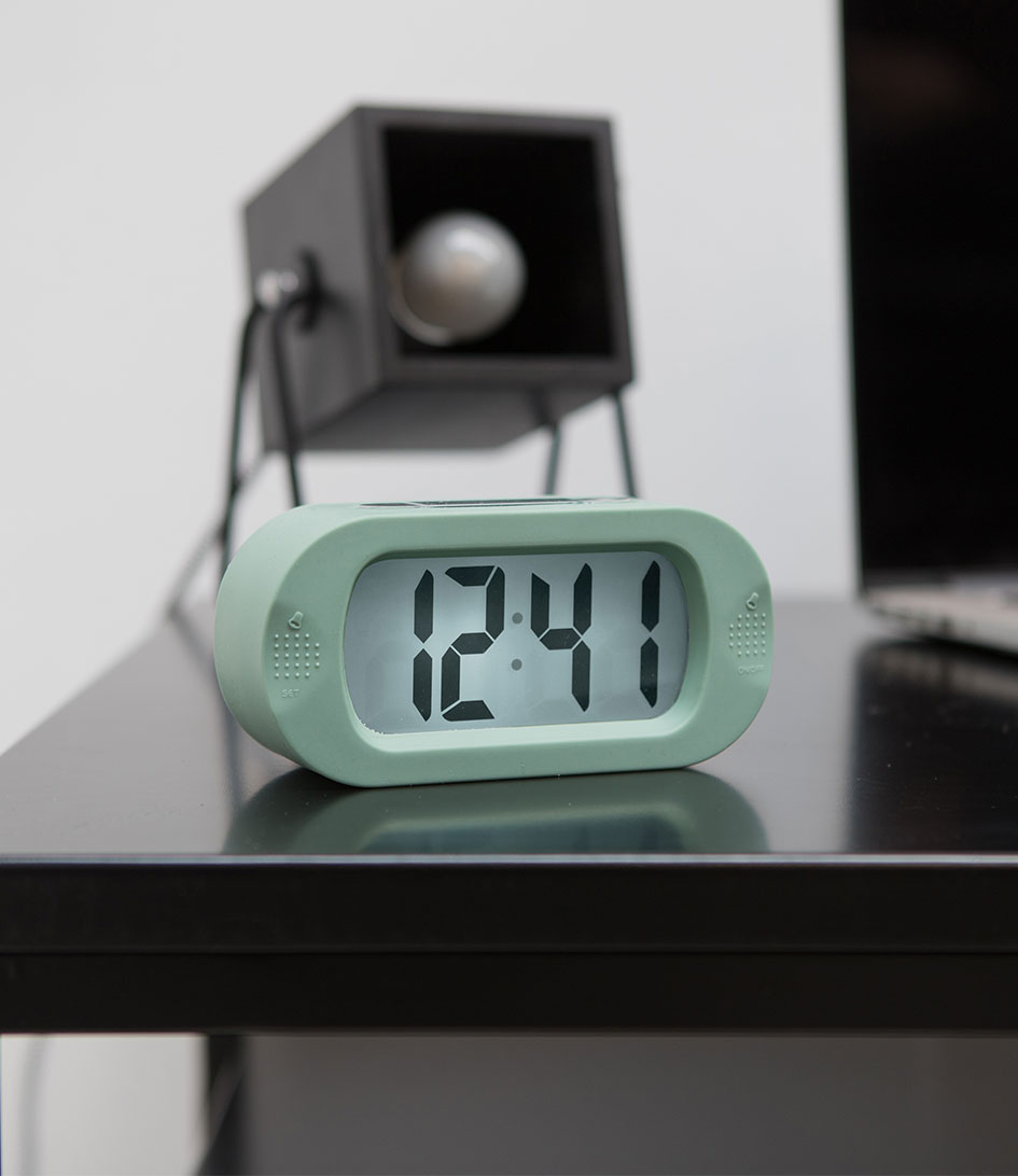 Karlsson Wekker Alarm clock Gummy rubberized Green (KA5753GR) The