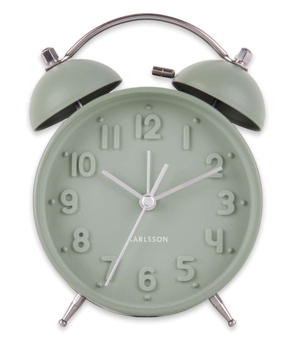 Toelating Meander rundvlees Karlsson Wekker Alarm clock Iconic matt Greyed Jade (KA5784GR) | The Little  Green Bag