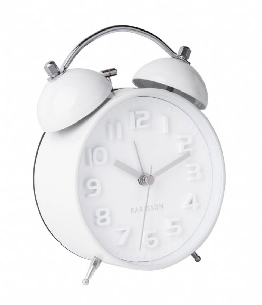 Karlsson  Alarm clock mr. White White steel (KA5721WH)
