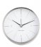 KarlssonAlarm clock Normann brushed steel White (KA5670WH)