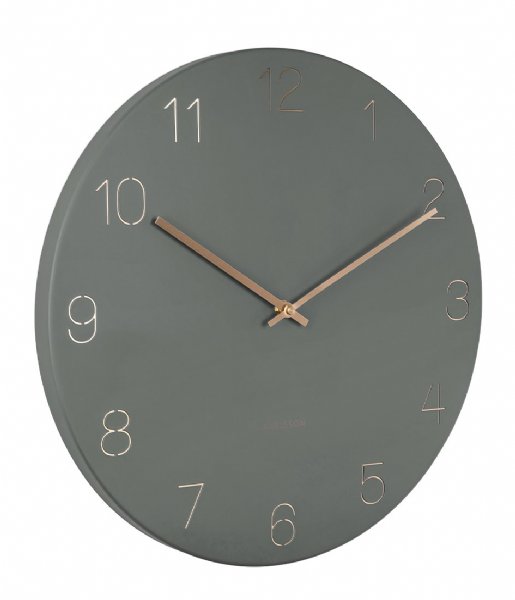Karlsson  Wall clock Charm engraved numbers Jungle green (KA5762GR)