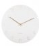 KarlssonWall clock Charm engraved numbers White (KA5762WH)