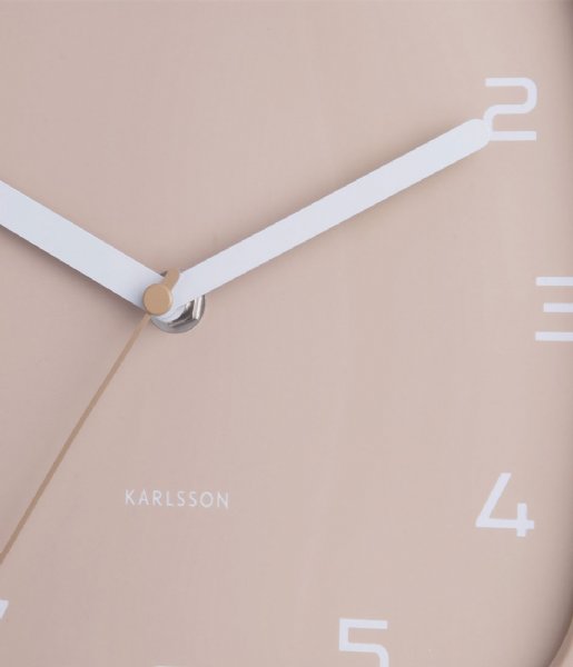 Karlsson  Wall clock Doubler rubberized white Sand brown (KA5831BR)