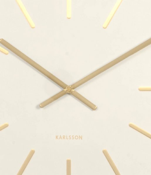 Karlsson  Wall clock Maxiemus brass station White (KA5579WH)