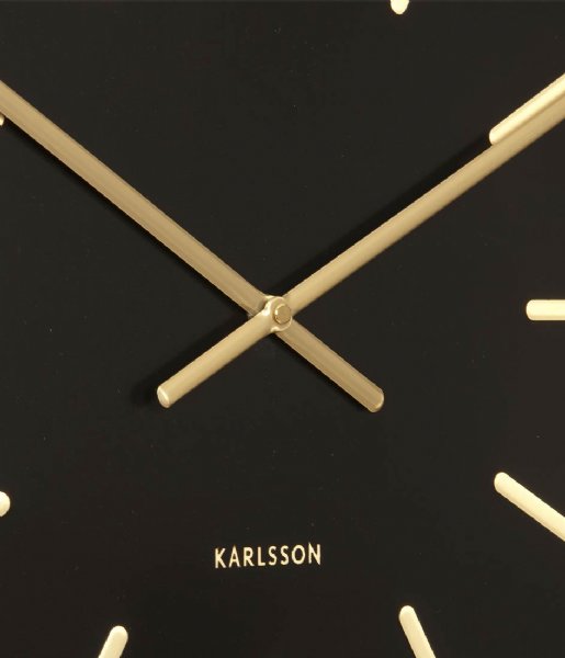 Karlsson  Wall clock Maxiemus brass station Black (KA5579BK)