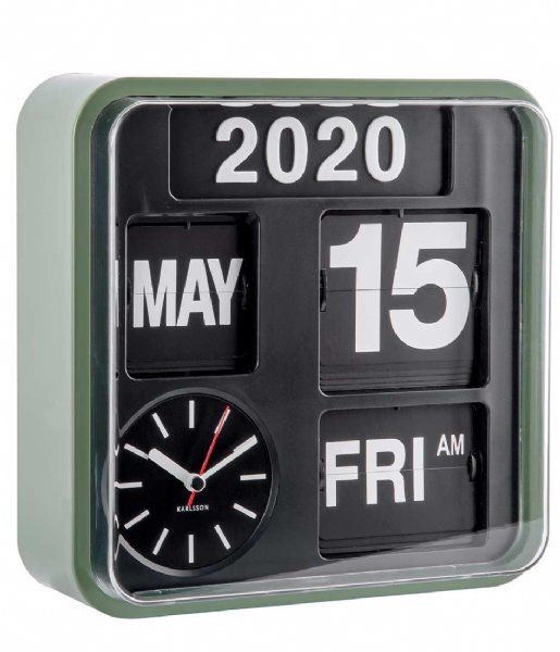 Karlsson  Wall clock Mini Flip casing black dial Green (KA5364GR)