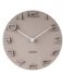 KarlssonWall clock on the Edge w. chrome hands Warm grey (KA5311GY)